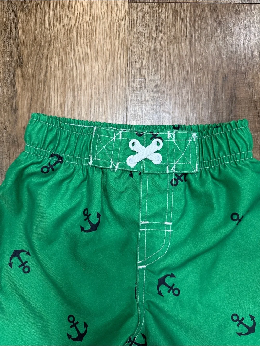 Circo,Green Anchor Print Kids Swim Shorts